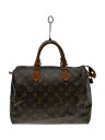 【中古】LOUIS VUITTON◆1)スピーディ30_モノグラム・キャンバス_BRW/PVC/BRW【バッグ】