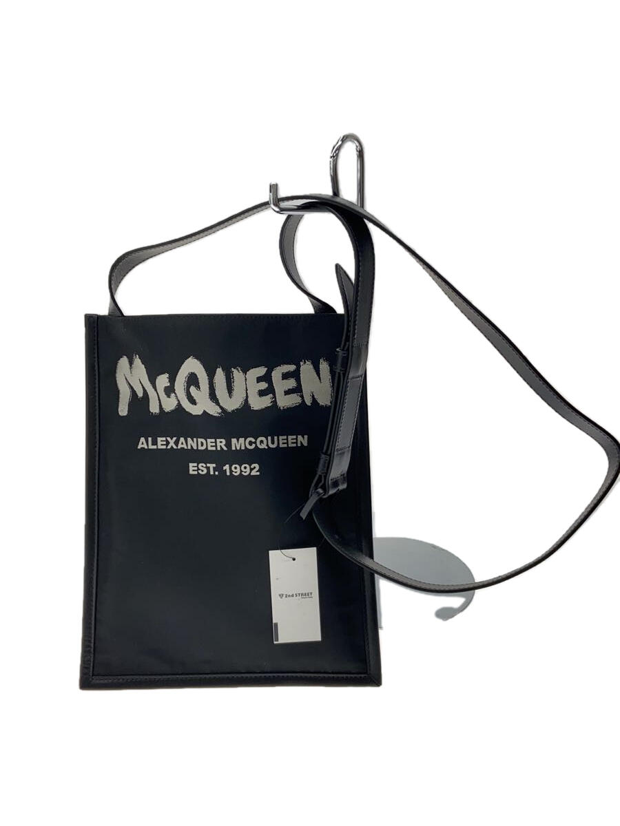 【中古】Alexander McQueen◆ショルダーバッグ/ナイロン/BLK【バッグ】