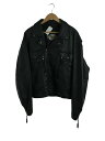 【中古】HARLEY DAVIDSON◆レザージャケット ブルゾン/XXL/レザー/BLK【メンズウェア】