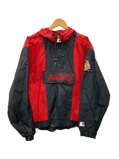 【中古】STARTER◆ナイロンジャケット/S/ナイロン/黒/無地/90s/ブラックホークス/アノラック【メンズウェア】 【中古】STARTER◆ナイロンジャケット/S/ナイロン/黒/無地/90s/ブラックホークス/アノラック【メンズウェア】
