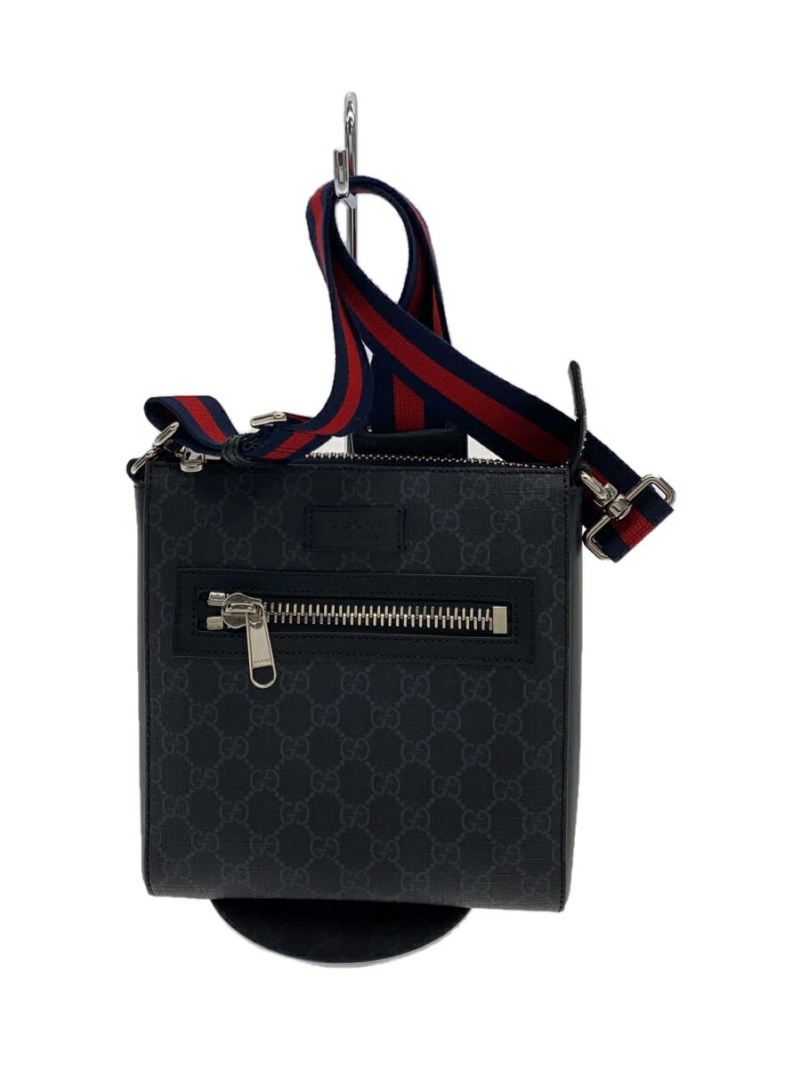 【中古】GUCCI◆ショルダーバッグ/PVC/BLK/523599 525040【バッグ】