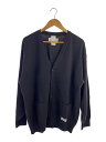 【中古】WACKO MARIA◆カーディガン(厚手)/L/ウール/BLK【メンズウェア】