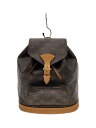【中古】LOUIS VUITTON◆モンスリMM_モノグラム・キャンバス_BRW/PVC/BRW【バッグ】