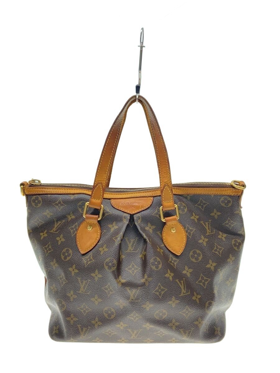 LOUIS VUITTON - 【中古】LOUIS VUITTON◆パレルモPM_モノグラム・キャンバス/PVC/BRW/角スレ・ハンドル割れレザー変色有【バッグ】