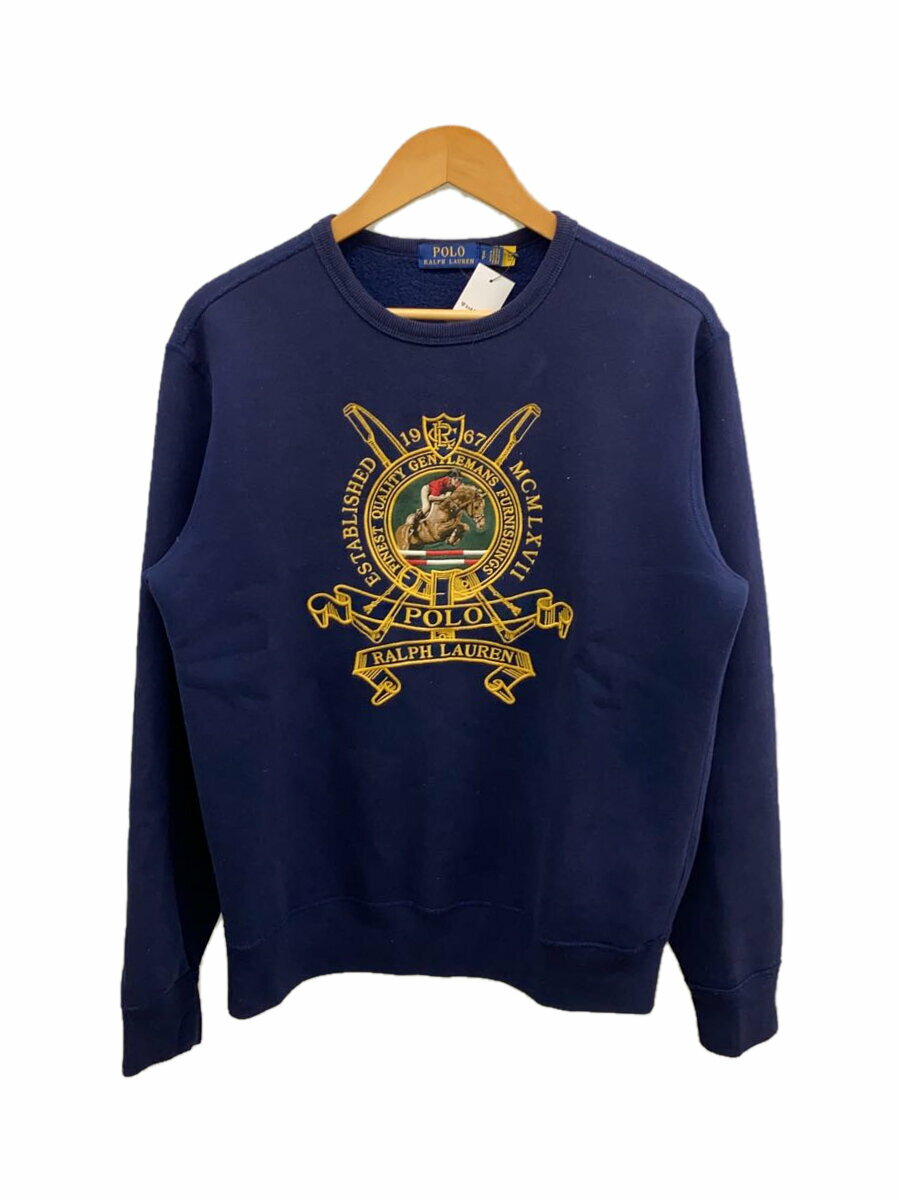 【中古】POLO RALPH LAUREN◆スウェット/--/コットン/NVY【メンズウェア】