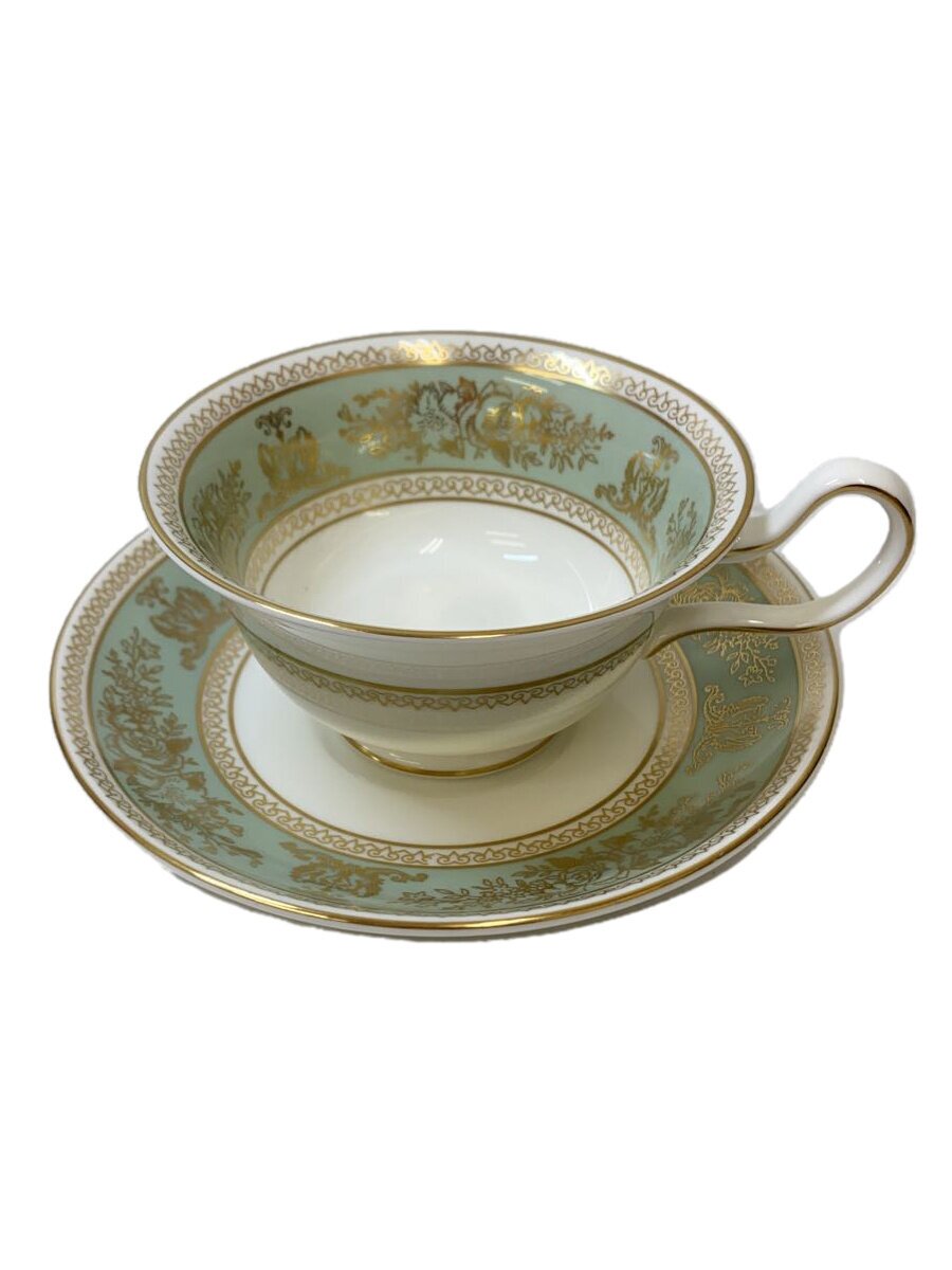 【中古】WEDGWOOD◆コロンビア セージ グリーン/カップ&ソーサー/2点セット/GRN【キッチン用品】