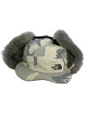 【中古】THE NORTH FACE◆フロンティアキャップ/NN41709/フライトキャップ/カモフラ/ホワイト/グレー【服飾雑貨他】