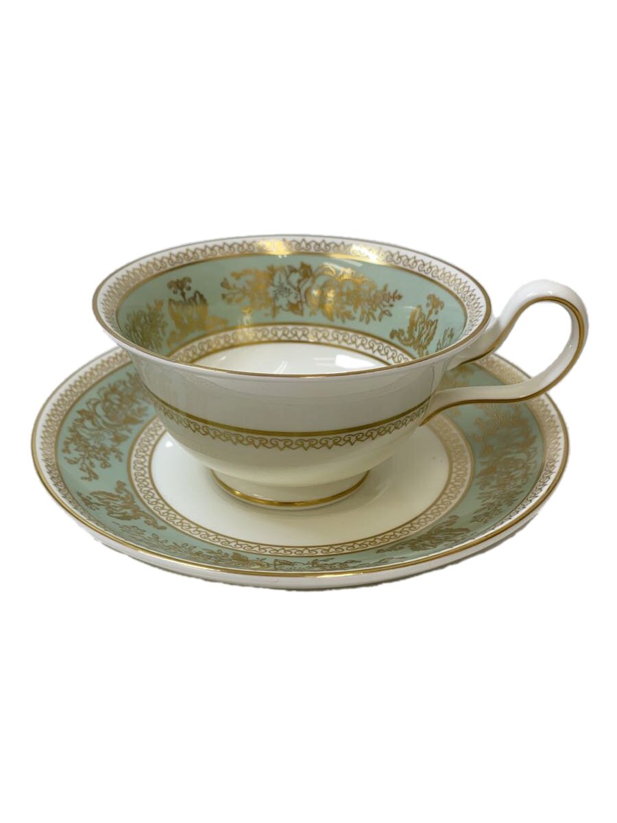 【中古】WEDGWOOD◆コロンビア セージ グリーン/カップ&ソーサー/2点セット/GRN【キッチン用品】