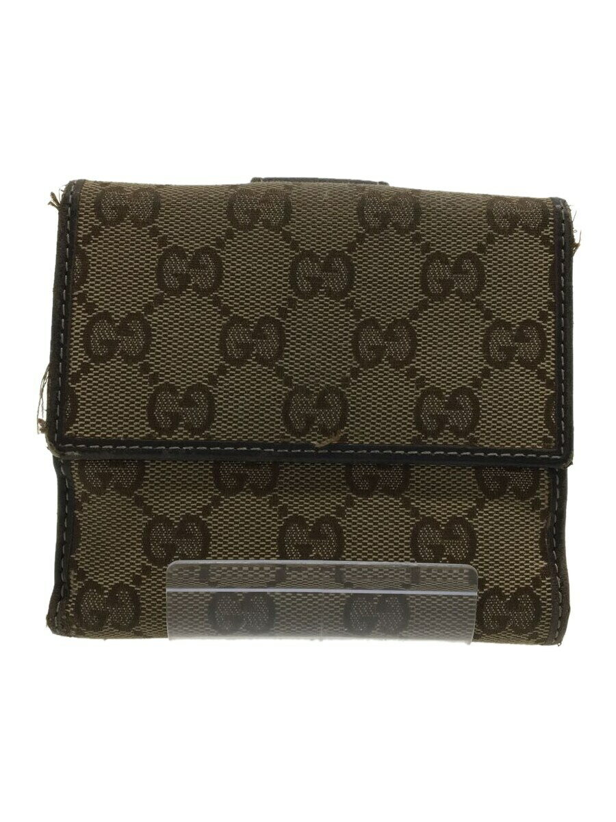 【中古】GUCCI◆2つ折り財布/キャン