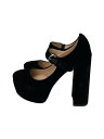 【中古】MIU MIU◆パンプス/34.5/BLK/ベロア【シューズ】