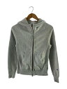 【中古】Champion◆ジップパーカー/S/コットン/グレー【メンズウェア】