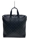 【中古】LOUIS VUITTON◆ブリーフケース・エクスプローラー_モノグラム・エクリプス_BRW/PVC/BLK【バッグ】