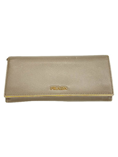 【中古】PRADA◆長財布/レザー/GRY/レディース/1M1311【服飾雑貨他】 【中古】PRADA◆長財布/レザー/GRY/レディース/1M1311【服飾雑貨他】