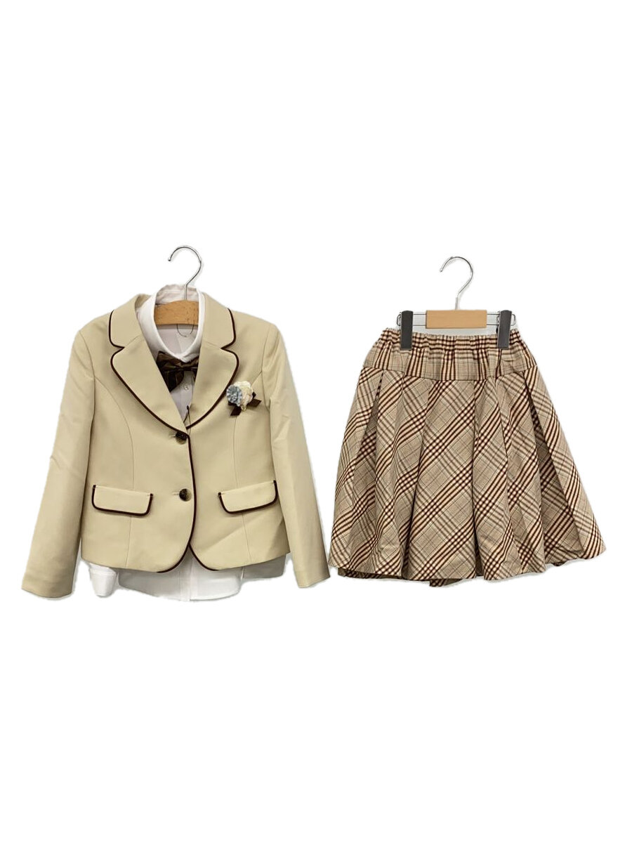 【中古】waltz by BEAMS DESIGN◆セットアップ/130cm/BEG/3401-5685【キッズ】