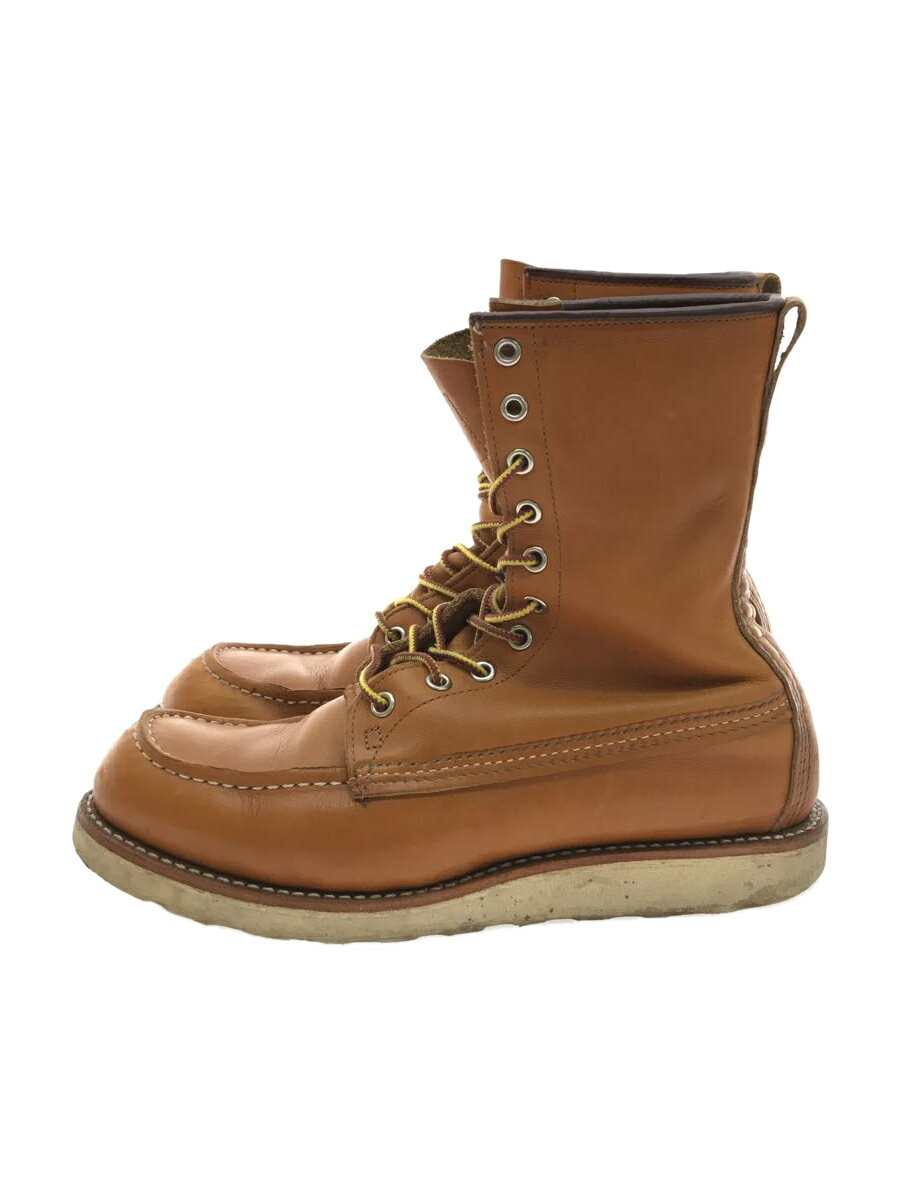 【中古】RED WING◆IRISH SETTER/レースアップブーツ モックトゥ/26cm/CML/レザー/復刻刺繍犬タグ【シューズ】