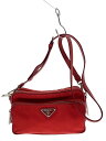 【中古】PRADA◆ショルダーバッグ/ナイロン/RED/BT1010//【バッグ】