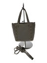 【中古】JIMMY CHOO◆MINI PEGASI UUF/ミニハンドバッグ/レザー/GRY【バッグ】