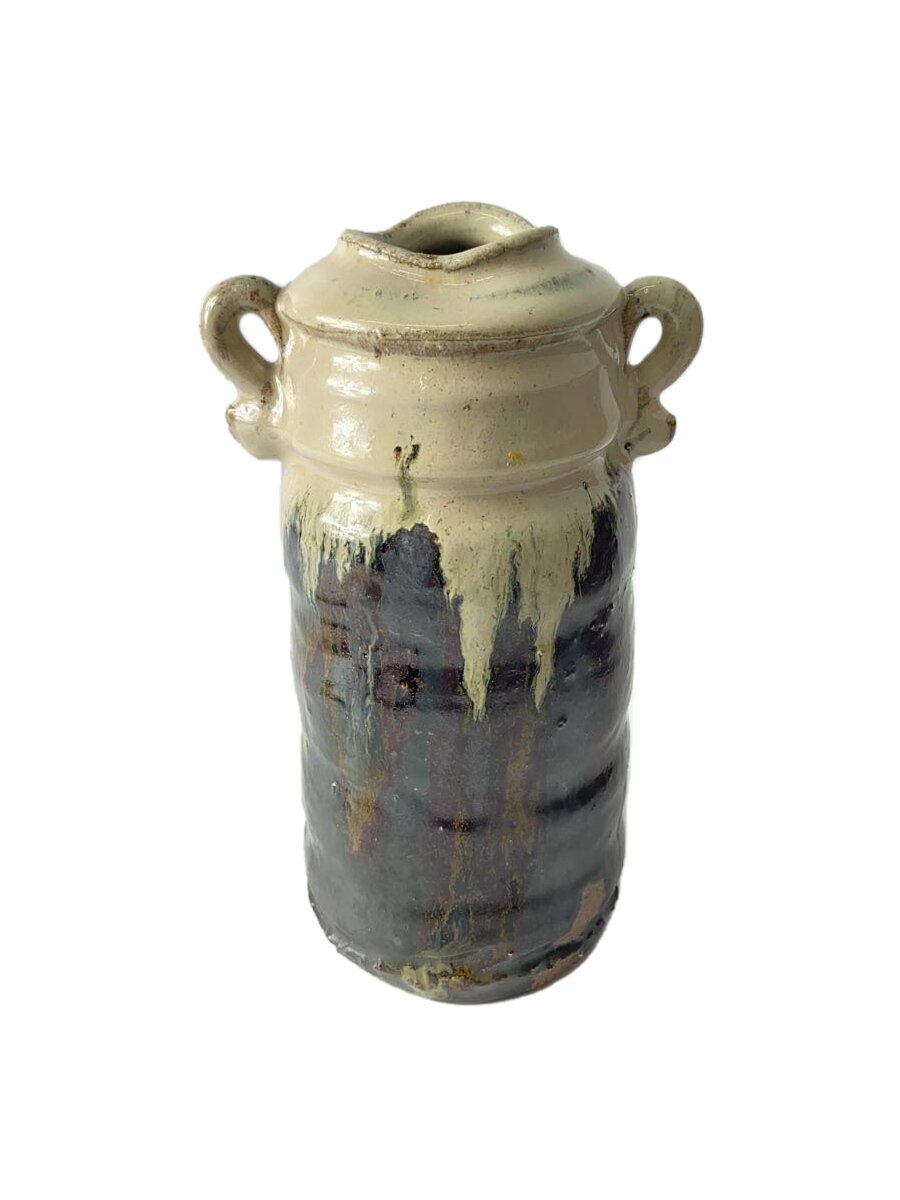 【中古】浜本洋好/壷・花瓶/浜本洋好/唐津/三里窯/耳付/木箱付【インテリア小物・日用雑貨】