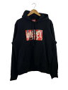 【中古】DIESEL◆パーカー/XL/コットン/BLK/A12531【メンズウェア】