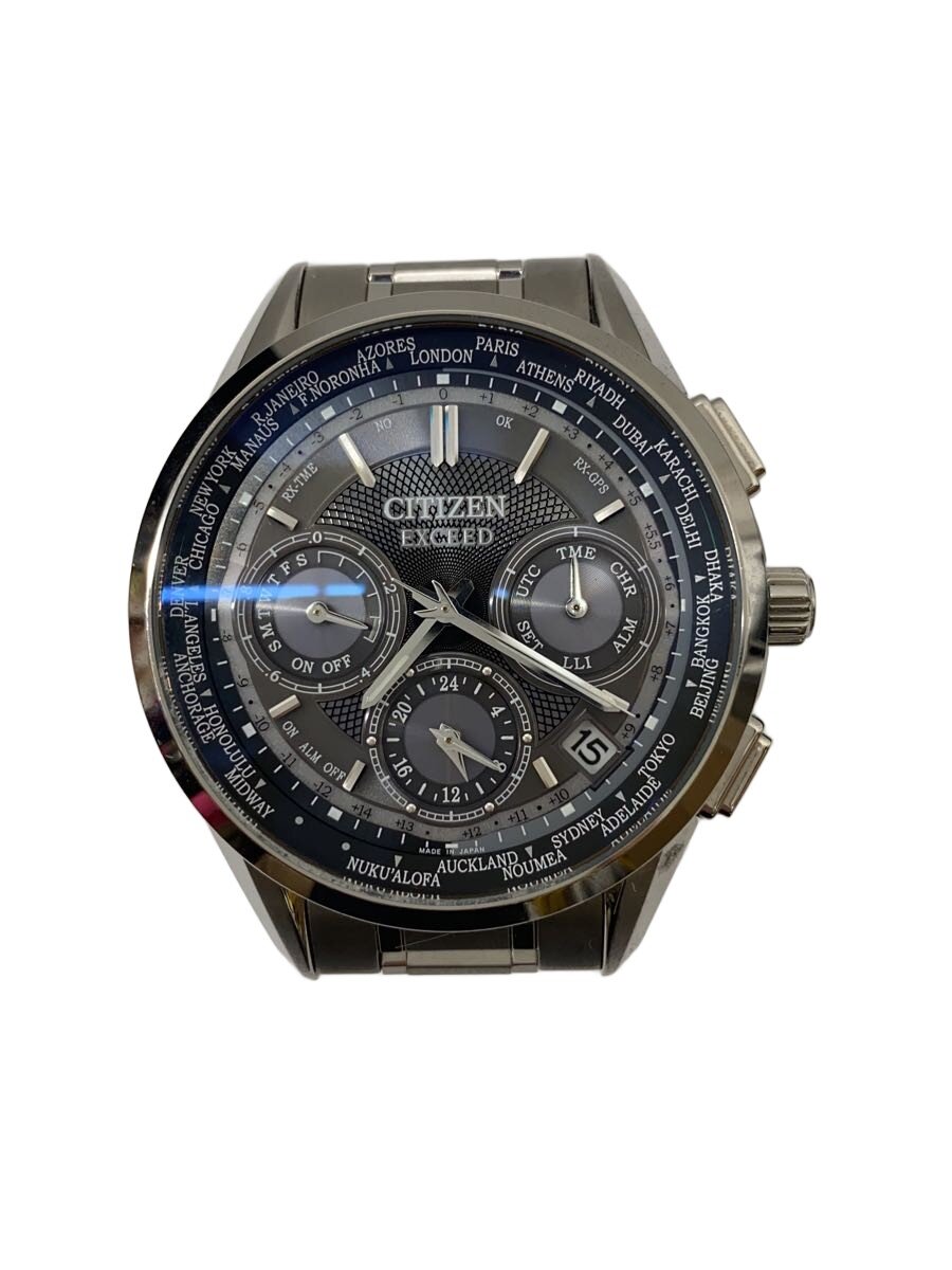 【中古】CITIZEN◆ソーラー腕時計/アナログ/ステンレス/SLV/SLV/SS/CC9050-53E/EXCEED【服飾雑貨他】