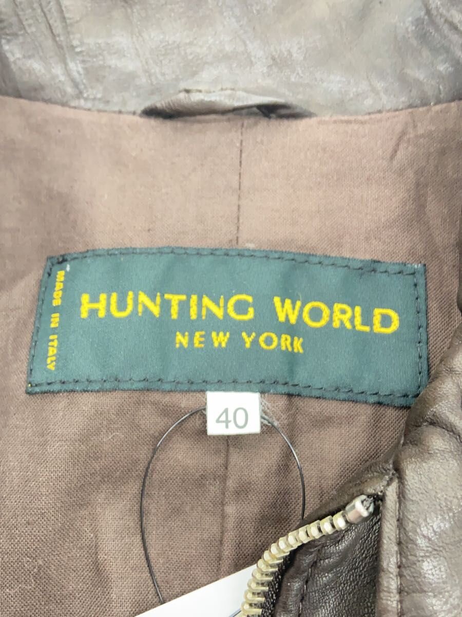 2nd STREET 楽天市場店の【中古】HUNTING WORLD◆レザージャケット・ブルゾン/40/羊革/BRW/71JK52【メンズウェア】｜アングル3