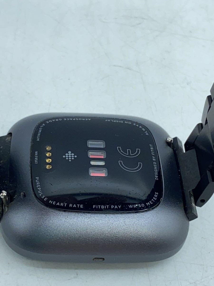 【中古】fitbit◆スマートウォッチ/デジタル/ステンレス/BLK/BLK/7BKBK-FRCJK//【服...