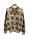 【中古】crepuscule◆18AW/幾何学模様//カーディガン(薄手)/1/コットン/BEG/1803-031【メンズウェア】