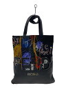【中古】FENDI◆x Noel Fielding/トートバッグ/ナイロンxレザー/BLK/7VA538AH8T【バッグ】