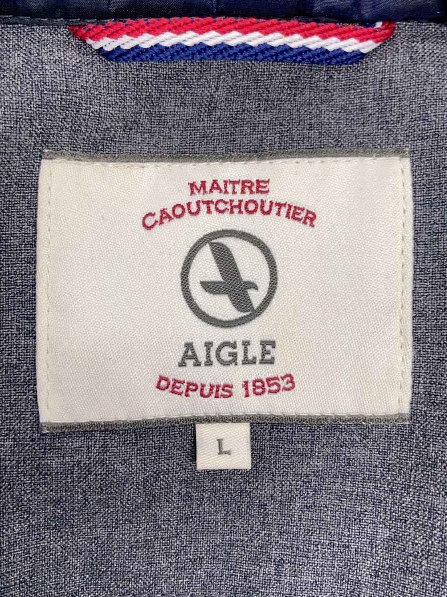 【中古】AIGLE◆コート/L/ポリエステル/GRY/無地/8504-67403【メンズウェア】