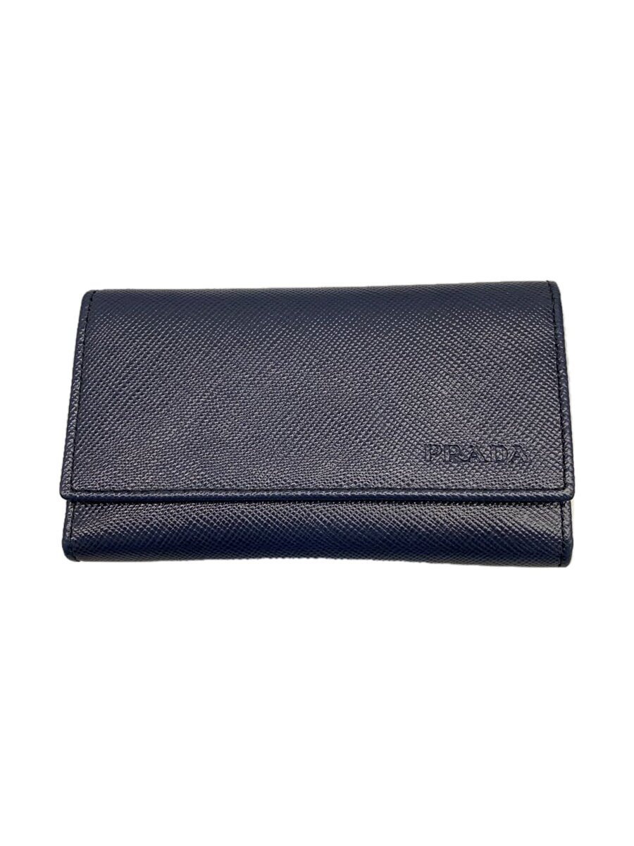 【中古】PRADA◆キーケース/フリース/BLK/無地/メンズ【服飾雑貨他】