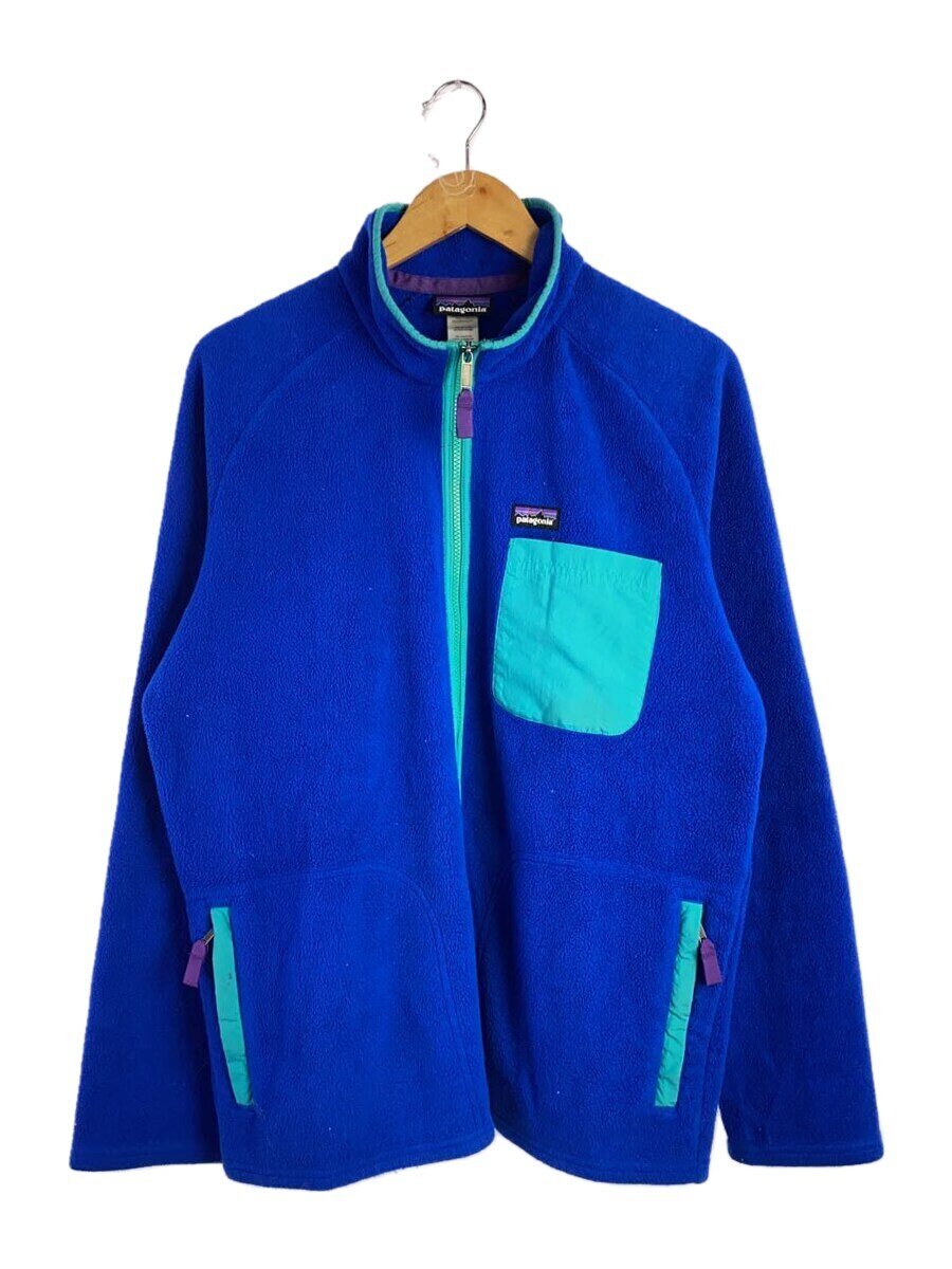 【中古】patagonia◆フリースジャケット/L/コットン/BLU/無地/25675FA13【メンズウェア】