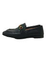 【中古】GUCCI◆ホースビットローファー/ウェブ付/35/BLK/レザー/631619//【シューズ】