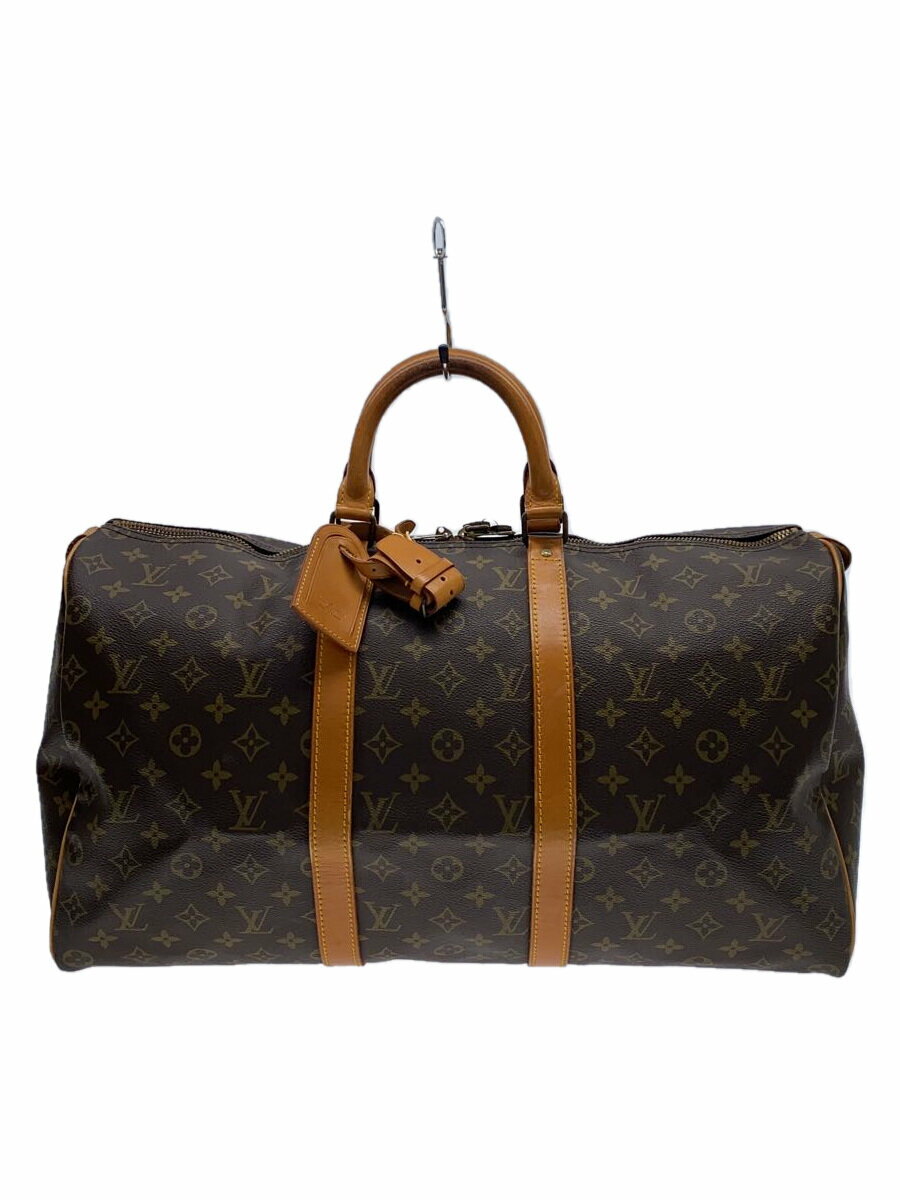 【中古】LOUIS VUITTON◆キーポル50_モノグラム・キャンバス_BRW/PVC/BRW【バッグ】