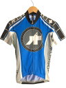 【中古】ASSOS◆スポーツウェアー/XS/BLU/サイクルウェア/サイクルジャージ/半袖/トップス/フロントジップ【スポーツ】