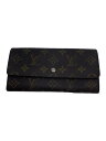 【中古】LOUIS VUITTON◆1)ポシェット・ポルト・モネ・クレディ_モノグラム・キャンバス_BRW/PVC/BRW/モノグラム/メンズ【服飾雑貨他】
