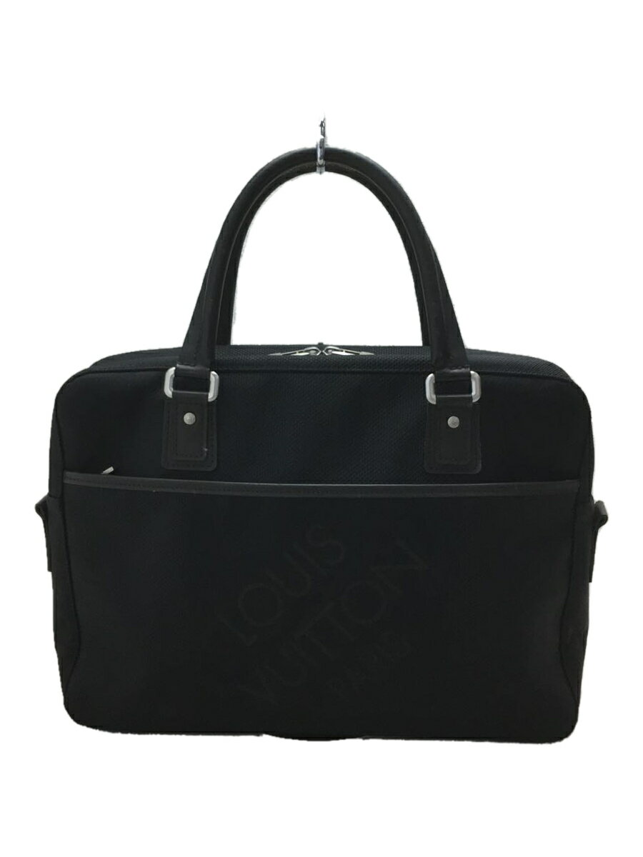 【中古】LOUIS VUITTON◆ヤック_ダミエ・ジェアン_BLK/ナイロン/BLK/無地【バッグ】