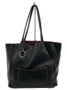 【中古】MARC JACOBS◆トートバッグ/レザー/BLK/型崩れ・ハンドル劣化有【バッグ】