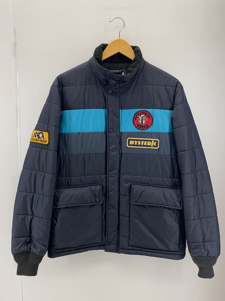 HYSTERIC GLAMOUR◆22AW/HYSTERIC RACING アップリケ スタンドカラージャケットM/ナイロン/NVY/
