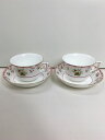 【中古】WEDGWOOD◆ウェッジウッド/カップ&ソーサー/BIANCA/旧刻印ウィリアムバーグズスタンプ/2客セット【キッチン用品】