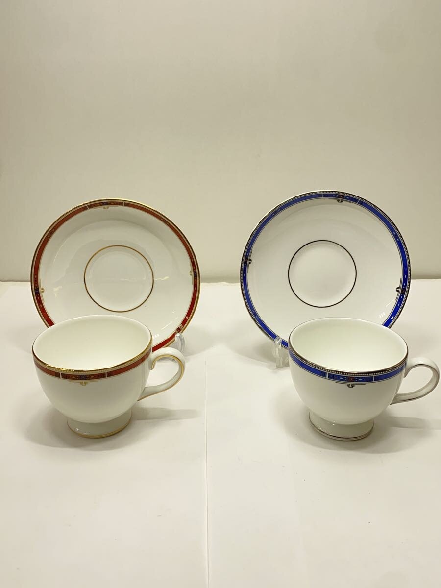 【中古】WEDGWOOD◆カップ&ソーサー/4点セット/WHT【キッチン用品】