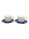【中古】WEDGWOOD◆カップ&ソーサー/4点セット/NVY【キッチン用品】