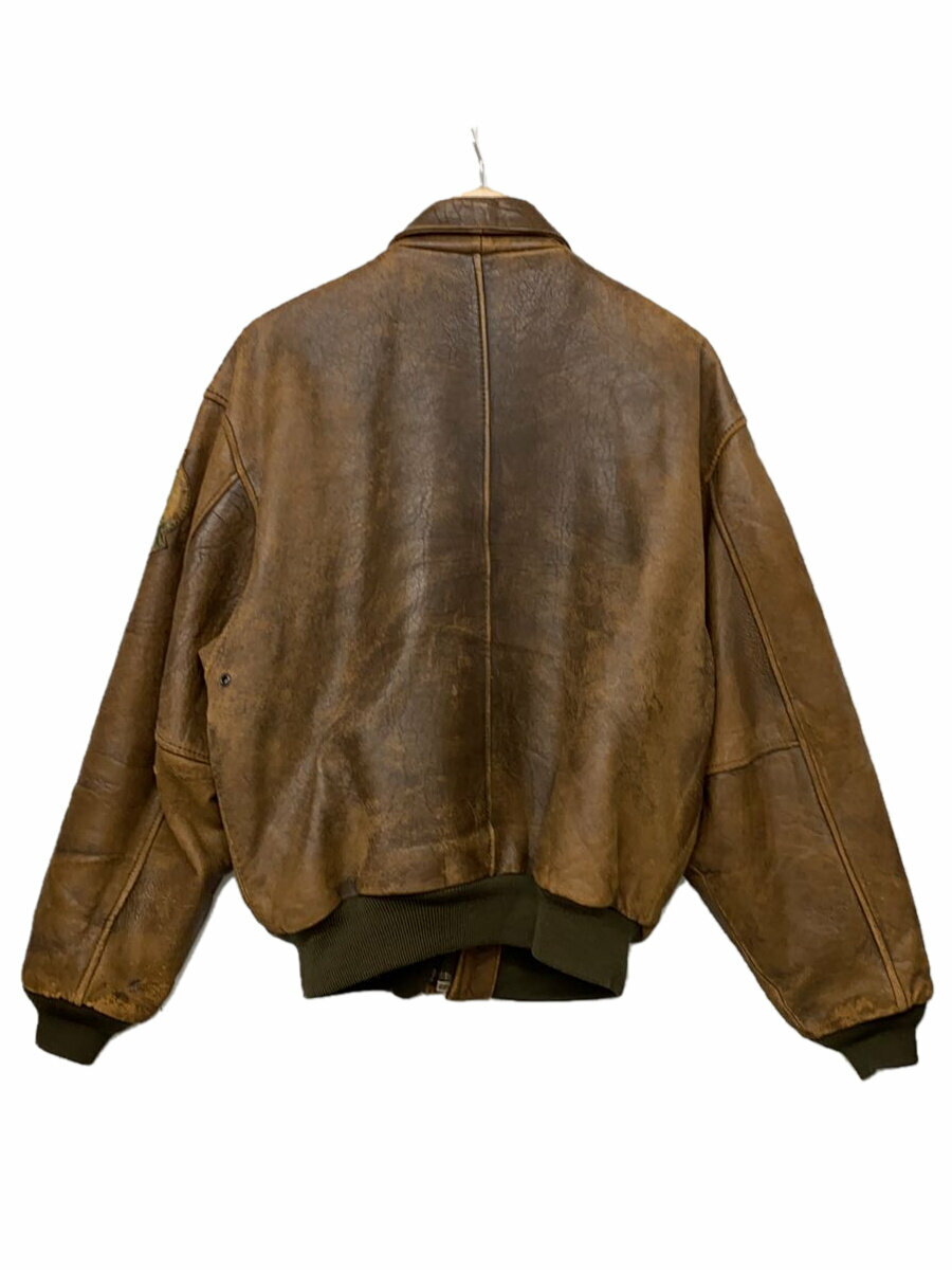 【中古】AVIREX◆A-2/レザーフライトジャケット/M/レザー/BRW/1978-01/USA製/【メンズウェア】