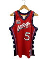 【中古】mitchell&ness◆NBA/1966 WILT CHAMBERLAIN/タンクトップ/L/ポリエステル/RED//【メンズウェア】