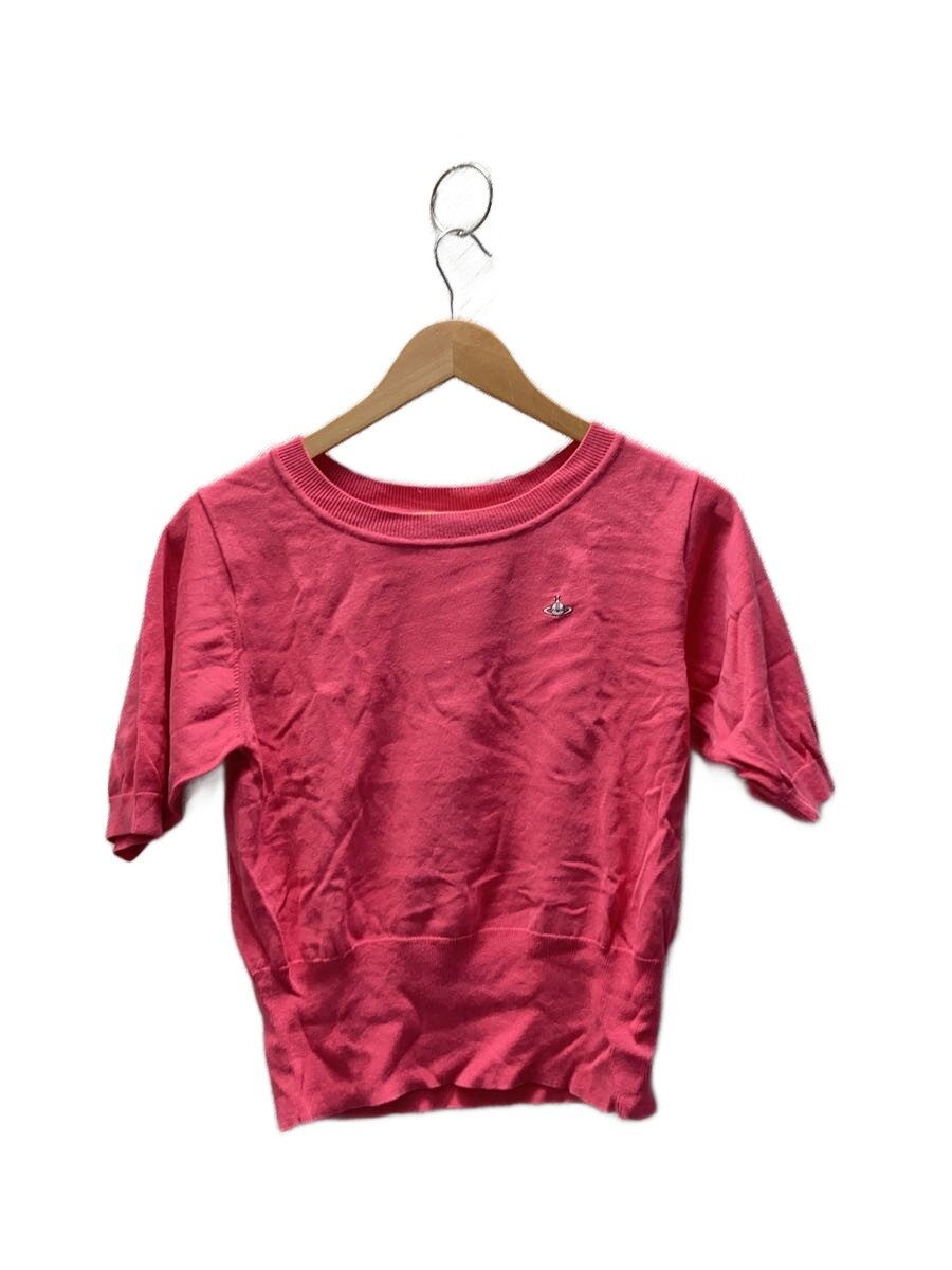 Vivienne Westwood RED LABEL◆ニット・セーター(薄手)/O/コットン/PNK/無地/16-12-121020//