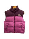 【中古】THE NORTH FACE◆NUPTSE VEST_ヌプシベスト/S/ナイロン/PUP【レディースウェア】