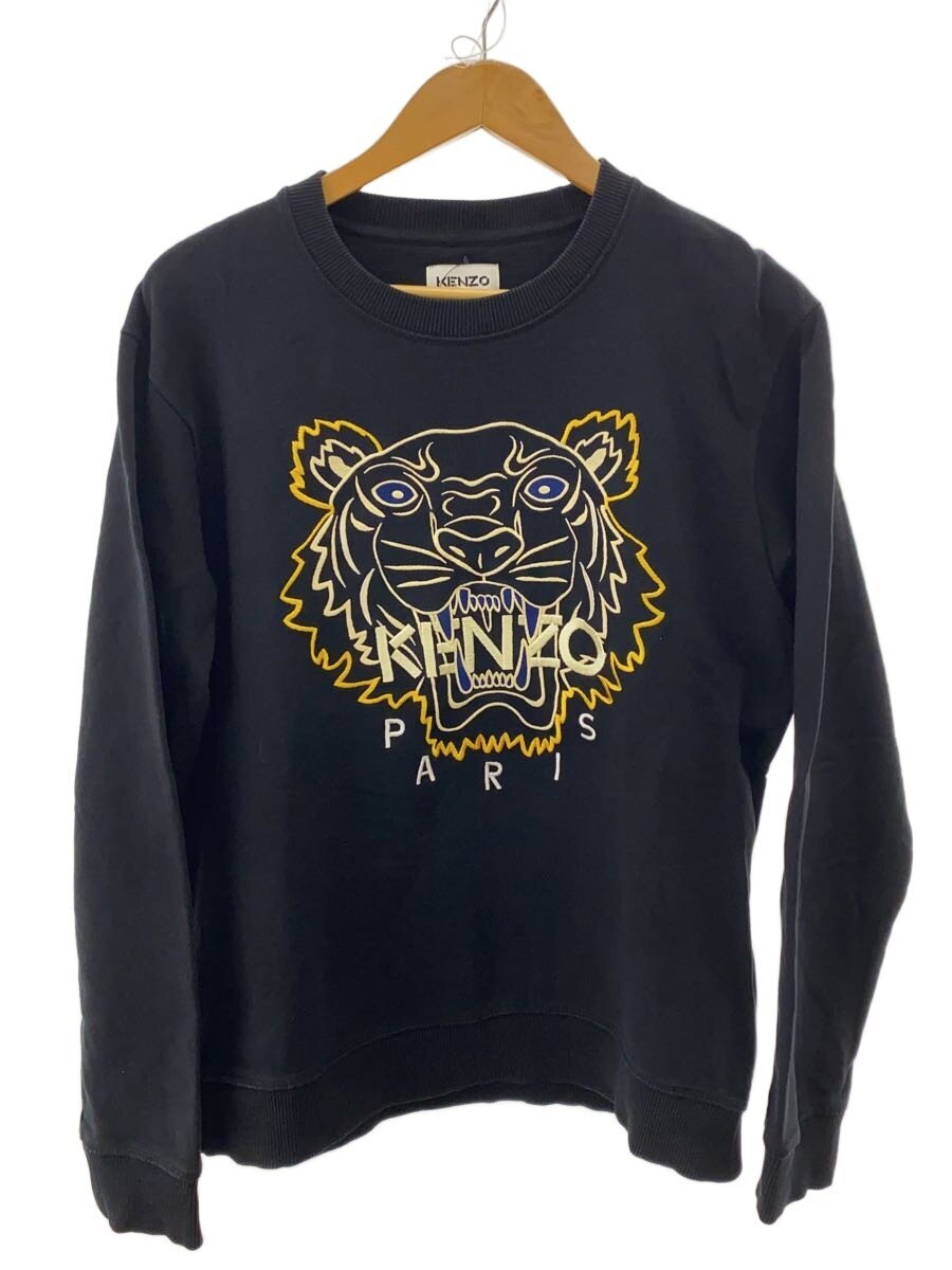 【中古】KENZO◆スウェット/タイガー/L/コットン/BLK/FC55SW1294XH//【メンズウェア】