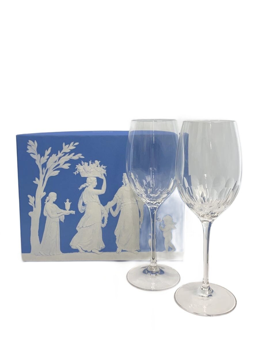 【中古】WEDGWOOD◆グラス/2点セット/クリア/ワイングラス/箱付き/ウェッジウッド【キッチン用品】