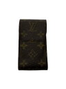【中古】LOUIS VUITTON◆エテュイ・シガレット_モノグラム・キャンバス_BRW/PVC/BRW/総柄/メンズ【服飾雑貨他】