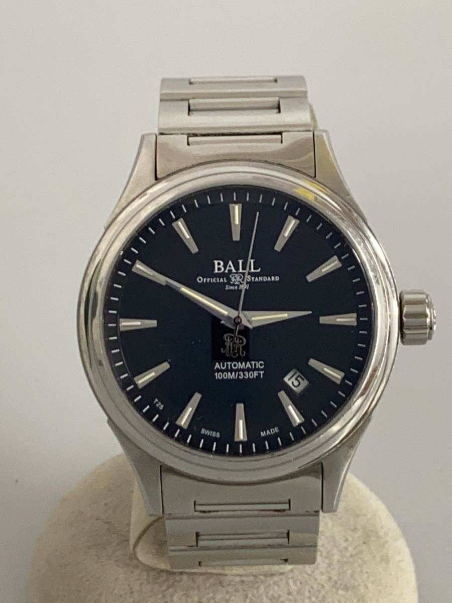 【中古】BALL WATCH◆自動巻腕時計/アナログ/ステンレス/ブラック/シルバー/NM2098C【服飾雑貨他】