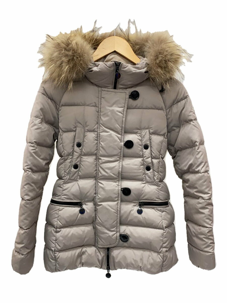 【中古】MONCLER◆ダウンジャケット/O/ナイロン/BEG/無地/122-093-46952-25【レディースウェア】